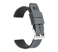 VDFNGFD Kompatibel mit wasserdichtem Silikonkautschuk-Uhrenarmband 20 22 mm Schnellverschluss-Sport-Smart-Armband for Herren und Damen, universelle Uhrenarmbänder(Gray-Silver,22mm)