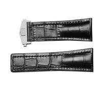 VDFNGFD Lederarmband 20 mm 22 schwarz-blaues Kalbslederarmband und Faltschließe, kompatibel mit Aquaracer-Uhr(Black,22MM_BLACK CLASP)