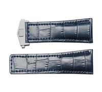 VDFNGFD Lederarmband 20 mm 22 schwarz-blaues Kalbslederarmband und Faltschließe, kompatibel mit Aquaracer-Uhr(Blue,22MM_BLACK CLASP)