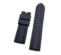 VDFNGFD Universal Zubehör 22mm 24mm Tauchen Staub-freies Silikon Armband Kompatibel Mit Panerai Strap Gewürze Tissot(Black,24MM_BLACK ROUND BUCKLE)