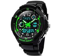 VDSOW Digital Uhren für Kinder Jungen - Wasserdicht Outdoor Sports Digitaluhren Analog Armbanduhr mit Wecker/LED-Licht, Elektronische Stoßfest Kinderuhren für Jugendliche