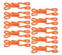 Veemoon 10 Paar Metall Haken und Ösen für Mäntelverschluss Orange Stoffkordel mit 37mm Länge Praktisches Nähknopfset für Kleidung und Kragen zum Annähen