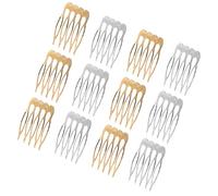 Veemoon 100 Stück 5 Zinken Haarkämme aus Metall Silberne Selbstgemacht Brauthaarkämme zum Basteln von Haarschmuck Leichter Schiebekamm für Brautschleier und Blumenmädchen Langlebig und
