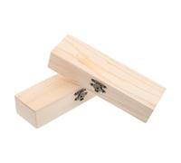 Veemoon 2 Stück Holz Federmäppchen für Schule und Büro Aufbewahrungsbox mit Selbstgemacht Kreativität Leicht zu Reinigen Einzigartige Beige Buntstiftbox für Schüler und Büroangestellte