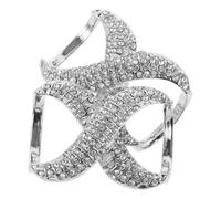 Veemoon 2 Stück Schalring Damen Schalschnalle Edelstahl Weiß mit Glatter Oberfläche für Hochzeit Party und Alltag