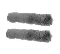 Veemoon 2 Stück Teiliges Plüsch Handtaschen-Schulterpolster mit Breitem Kunstpelzbezug Strapazierfähige Kettenriemen Gepolsterte Tragegriffschoner für Umhängetaschen Rucksäcke Reisetaschen