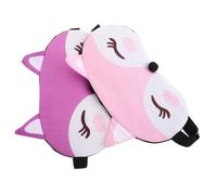 Veemoon 2stücke Schlafmaske Für Mädchen Augenmaske Zum Schlafen Mit Fuchsmotiv Atmungsaktiv Und Sanft Verstellbares Gummiband Pack Für Junge Mädchen Reisen Und Zuhause