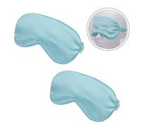 Veemoon 2stücke Teiliges Seiden-schlafmaske Mit Verstellbarem Kopfband Doppelseitige Leichte Schlafaugenbinde in Hellgrün Blickdichte Und Bequeme Augenabdeckung Für Erholsamen Schlaf