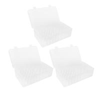 Veemoon 3 Stück Nähgarn Organizer Aufbewahrungsbox aus Kunststoff mit 42 Spulen Transparent Kompakt und Tragbar für Heim und Selbstgemacht Näharbeiten