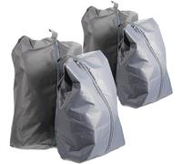 Veemoon 4 Stück Reise Schuhbeutel Handliche Sneaker Aufbewahrung aus Strapazierfähigem Polyester Kompakte Schuh Reisetaschen mit Reißverschluss für Reisen und Alltag