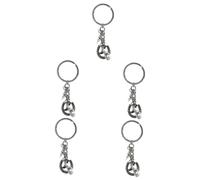 Veemoon 5 Stück Cowboyhut Schlüsselanhänger Dekorativer Schlüsselring mit Pferde Anhänger für Rucksack Pendant Western Fans