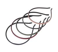 Veemoon 5 Stück Teiliges Leder Stirnband Damen Dünn Elastisch Vintage Haarreifen für Alltag und Gesichtspflege in Grün Blau Rot Schwarz