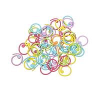 Veemoon 50 Stück Metall Maschenmarkierer Spiralringe Abnehmbare Farbige Häkelrundmarkierer aus Kupfer Vielseitige Strick und Häkelwerkzeuge für Präzises Handarbeiten und Reisen