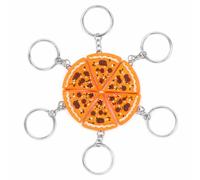 Veemoon 6stücke Teiliges Simulation Pizza Schlüsselanhänger Niedliche Food Keychains Für Taschen Und Schlüssel Für Jungen Und Mädchen Pizza-fans