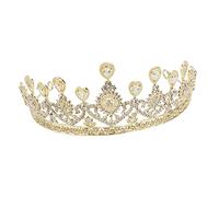 Veemoon Braut Haarkamm Hochzeit Kopfschmuck Perlenkrone Blumendekor Damen Haarschmuck Brautjungfern Festlicher Schmuck für Hochzeitsfeier und Besondere Anlässe