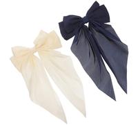 Veemoon Große Haarschleifen Haarspangen für Damen - 2 Stück mit Schleifen aus Seidenband und Metall für Dickes Haar Elegante Accessoires für Partys und Alltag