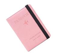 Veemoon Reisepasshülle Etui RFID-geldbörse Aus Pu-Material Mit Multifunktions-Aufbewahrungstasche Für Ausweise Und Fotos Geeignet Für Reisen Und Büro Rosa Für Frauen