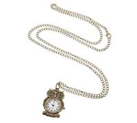 Veemoon Retro Metall Taschenuhr Eule Analog Damenuhr Herren Quarzuhr Leicht Tragbar Geschenk