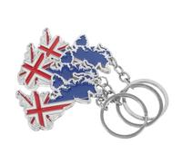 Veemoon Schlüsselanhänger Bruchsicher mit Britischer Flagge aus Zinklegierung und Einfacher Schlüsselzugriff 3 Stück Stilvoller Anhänger für Tasche oder Geldbörse