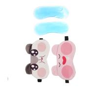 Veemoon Tragbare Schlafmaske Kinder 2stücke Lichtdicht Verstellbar Komfortable Kaltkompresse Augenabdeckung Reise Schlafbrille Für Mädchen Haushalt