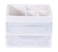 Veemoon Transparente Schmuckkästchen aus Pp mit 2 Ebenen und Schubladen Multifunktional Leicht zu Reinigen für Wohnzimmer und Schlafzimmer zur Schmuckaufbewahrung