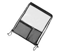 Veemoon Transparenter Reiserucksack aus PVC und Polyester mit Kordelzug Praktischer Strapazierfähiger Durchsichtiger Turnbeutel für Camping und Sport