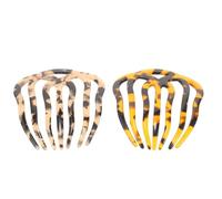 Veemoon Vintage Sieben Zahn Steckkämme aus Zelluloseacetat 2 Stück Praktische Haarschmuck für Frauen Elegantes Design für Hochsteckfrisuren und Besondere Anlässe