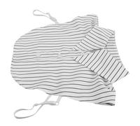 Veemoon Weißer Abnehmbarer Fake-kragen Für Damen Gestreiftes Baumwoll-hemd Mit Halbkragen-design Modischer Krageneinsatz Pullover