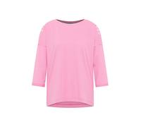Elbsand Damen T-Shirt Veera 3/4-Arm mit Streifen MagentaSky/CloudWhite XL