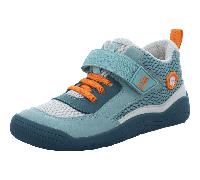 Affenzahn Halbschuh Vegan Cheerly mit Klettverschluss, Atmungsaktiv, Leicht, Flexibel in Größe 21-35 Hase - Türkis