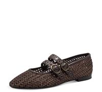 Tamaris Damen Ballerina mit Strap flach, braun, 38 EU
