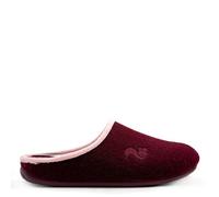 Veganer Slipper "thies ® PET Piping" aus weichem Filz bordeaux 41