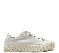 Veganer Sneaker "nat-2 Mono ETA Low waterproof" aus Biobaumwolle white stone (weiss) 38