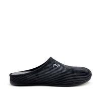Veganer "thies ® Eco Cord Slipper" aus zertifiziertem recyceltem PES Cord dark grey (dunkel grau) 37