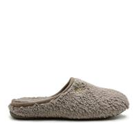 Veganer "thies ® Eco Teddy Slipper" aus kuscheliger Biobaumwolle taupe (grau braun) 37