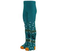 VEGATEKSA Thermo-Strumpfhose für Jungen und Mädchen in Soft Plush aus Gekämmter Baumwolle, Hirsch in Blau, Made in EU, Verstellbare Taille (74-80cm)