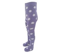 VEGATEKSA Thermo-Strumpfhose für Jungen und Mädchen in Soft Plush aus Gekämmter Baumwolle, Pinguin in Helles Lila, Made in EU, Verstellbare Taille (68-74cm)