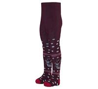 VEGATEKSA Unisex Kinder Thermo Warme Strumpfhose | Thermo-Strumpfhose für Jungen und Mädchen in Soft Plush aus Gekämmter Baumwolle | (DE/NL/SE/PL, Numerisch, 68, 74, Hirsch in Bordeaux)