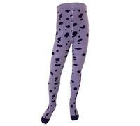 VEGATEKSA Unisex Kinder Thermo Warme Strumpfhose | Thermo-Strumpfhose für Jungen und Mädchen in Soft Plush aus Gekämmter Baumwolle 98-104 | (Purple Giraffe)