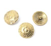 Vehi Mercatus 5er Set Mittelalter Knöpfe aus Messing Gold