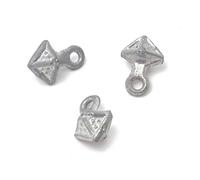 Vehi Mercatus 5er Set Mittelalter Knöpfe aus Zinn Silber