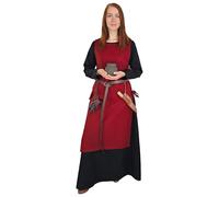 Vehi Mercatus Klassisches Wikinger ? berkleid Lykke- Baumwolle- Blau, Rot, Gr??n, Schwarz oder Braun- Mittelalter, LARP, Reenactment (Rot, XXL)