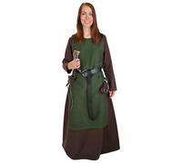 Vehi Mercatus Klassisches Wikinger ? berkleid Lykke- Baumwolle- Blau, Rot, Gr??n, Schwarz oder Braun- Mittelalter, LARP, Reenactment (Gr??n, XXXL)