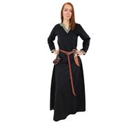 Vehi Mercatus Mittelalter Kleid Langarm, mit Borte Sigyn Baumwolle- Blau, Rot, Grün, Schwarz oder Braun- Mittelalter, LARP, Reenactment