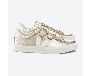 Veja Klett- Sneaker Damen - Recife Logo Chromefree Rose (Platine White) 37