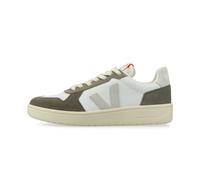 Veja Sneaker Unisex - V-82 Grained Leather Extra/White/Natural/Kaki(Natur) 38