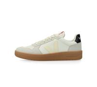 Veja Sneaker Unisex - V-82 Grained Leather Pure/Calcaire/Black(Natur) 37,5