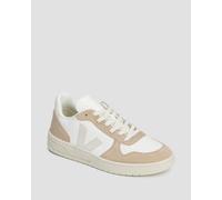 Veja Sneaker Damen - V-10 Leather 39 Weiß (Extra White Natural Sahara)