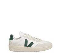 Veja V 90 Leather Women's Trainers with Suede Panel OT Leather Side Logo (Weiß Grün, EU 39)