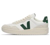 Veja V 90 Leather Women's Trainers with Suede Panel OT Leather Side Logo (Weiß Grün, EU 40)